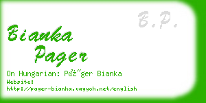 bianka pager business card